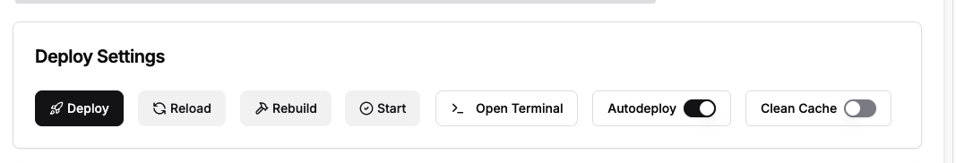 Deploy button