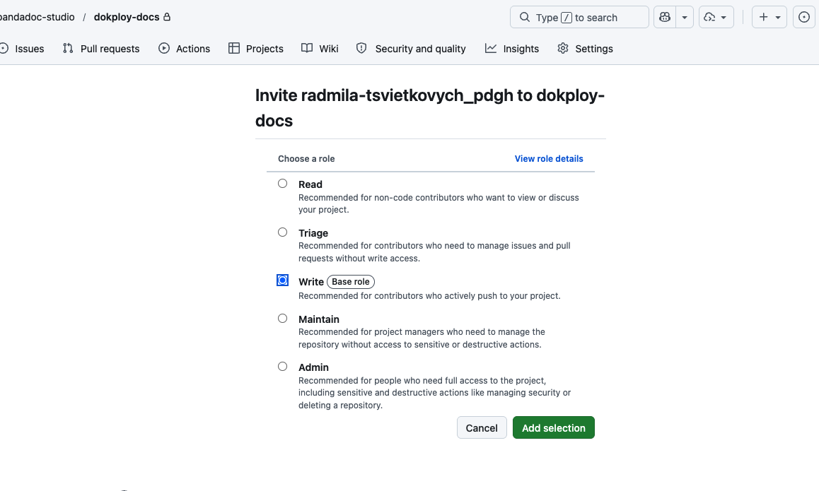Add people dialog